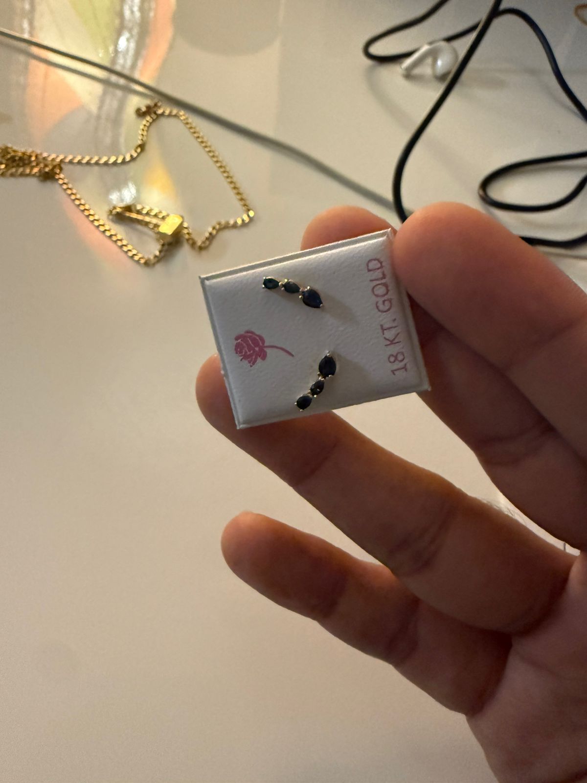 Sapphire Climber Studs
