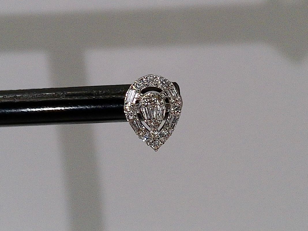 Diamond Pear Stud Earrings