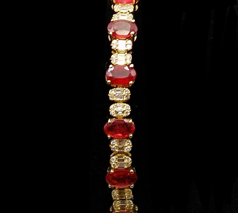 Diamond And Ruby Tennis Bracelet