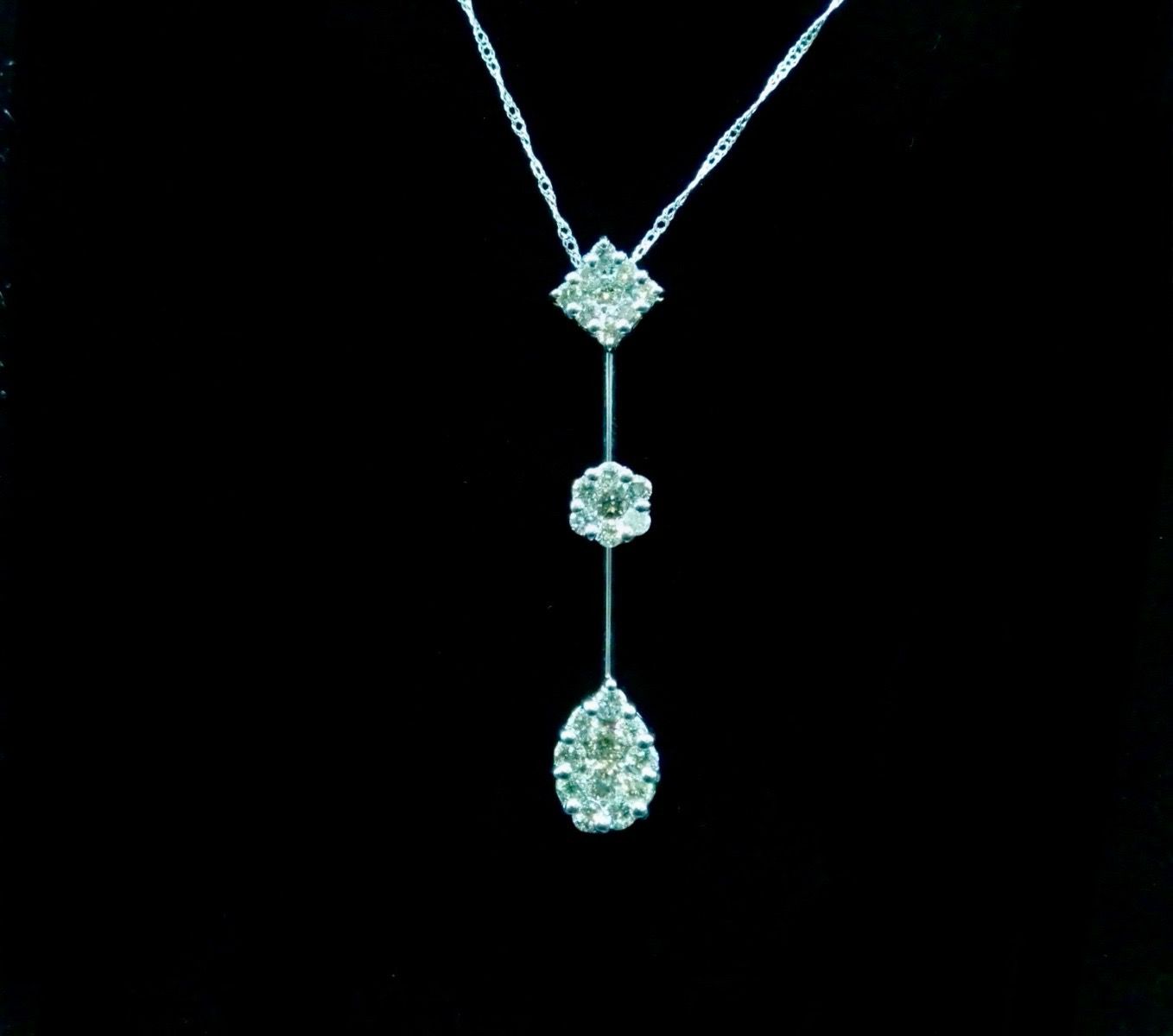 3 Stone Diamond Pendant