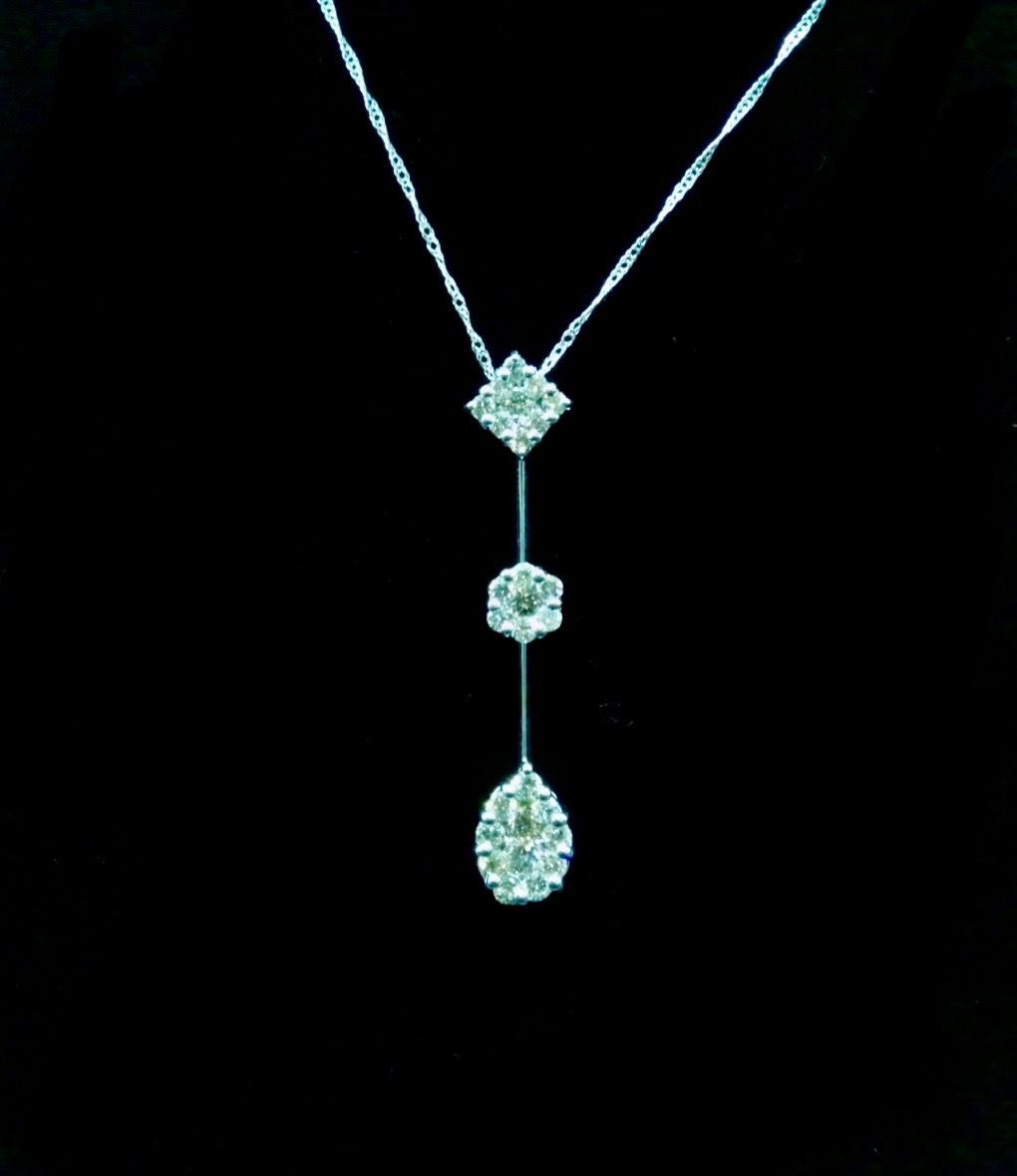 3 Stone Diamond Pendant