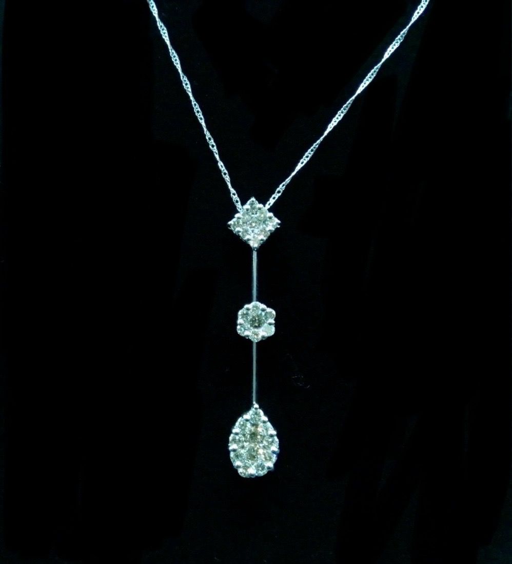 3 Stone Diamond Pendant