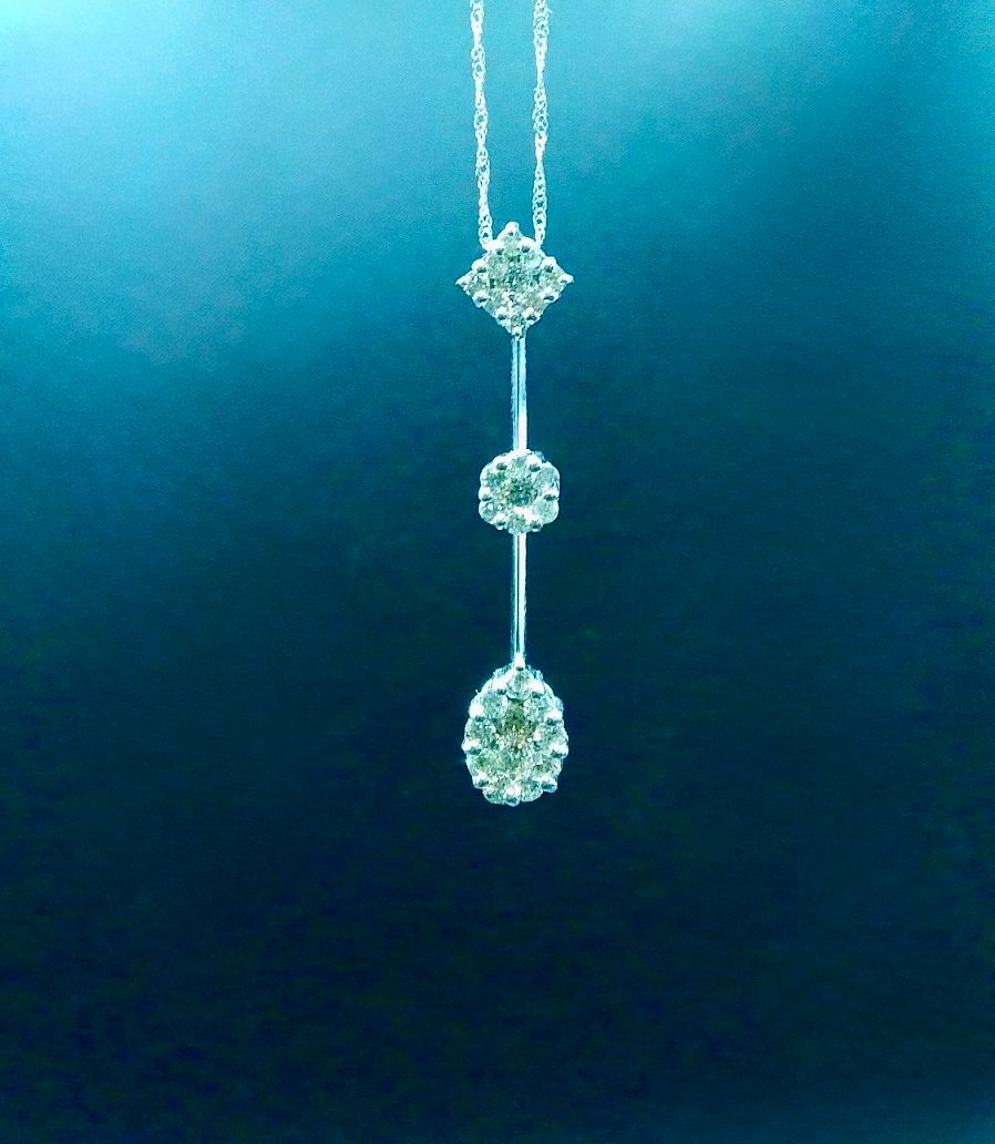 3 Stone Diamond Pendant