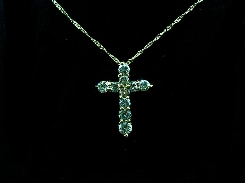 Natural Diamond Cross pendant