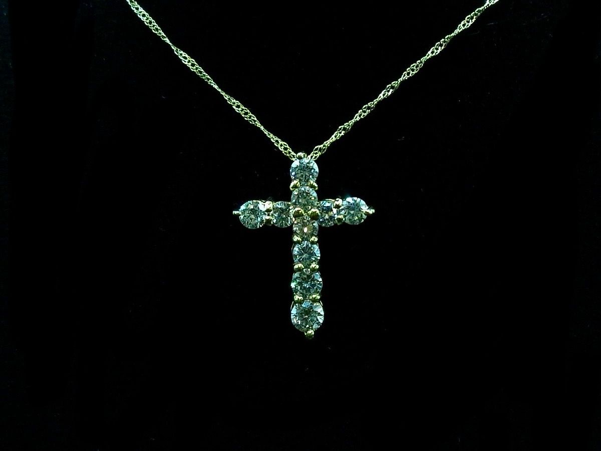 Natural Diamond Cross pendant