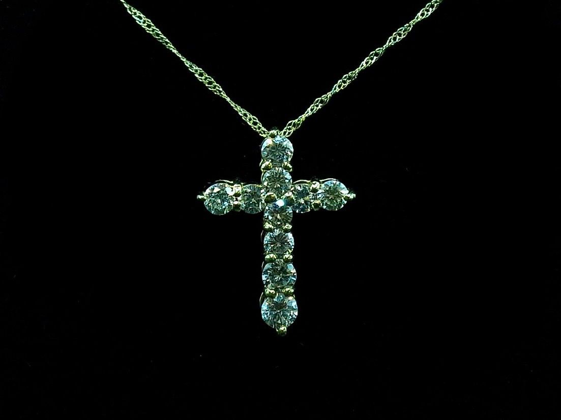 Natural Diamond Cross pendant